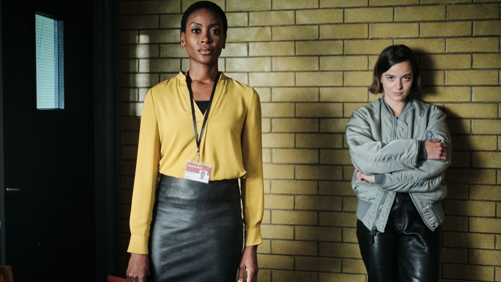 VW Tracy Ifeachor & Celine Buckens in Showtrial (credit World Productions/Joss Barrett/BBC)